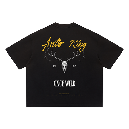 Antler King – Heavyweight Distressed Boxy T-Shirt