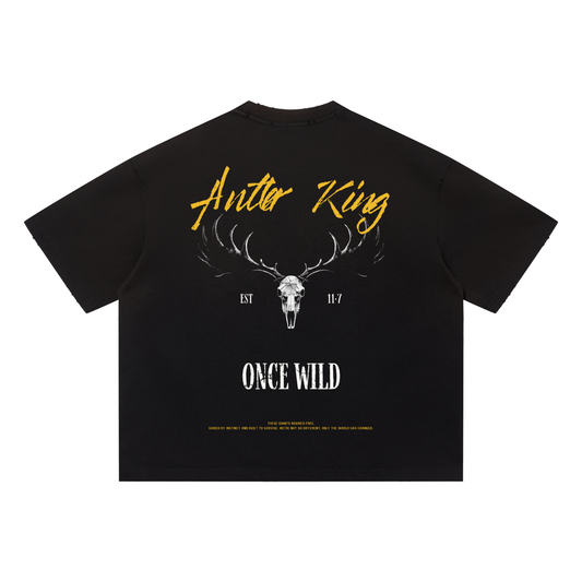Antler King – Heavyweight Distressed Boxy T-Shirt