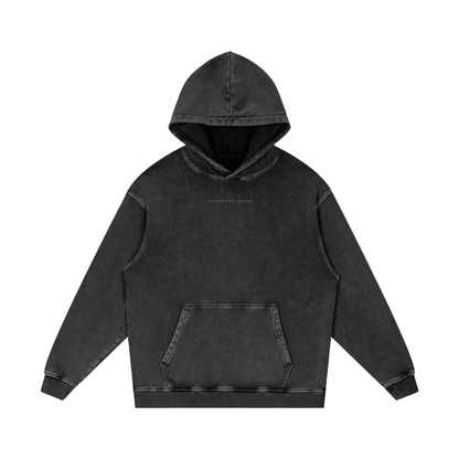 Crest of Horns – Oversized Washed Heavyweight Cotton Hoodie | PALEA