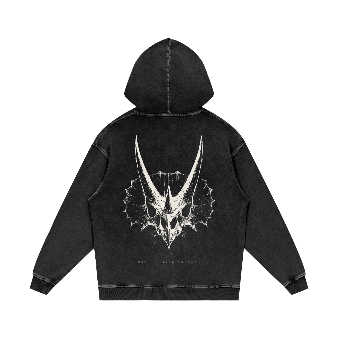 Crest of Horns – Oversized Washed Heavyweight Cotton Hoodie | PALEA
