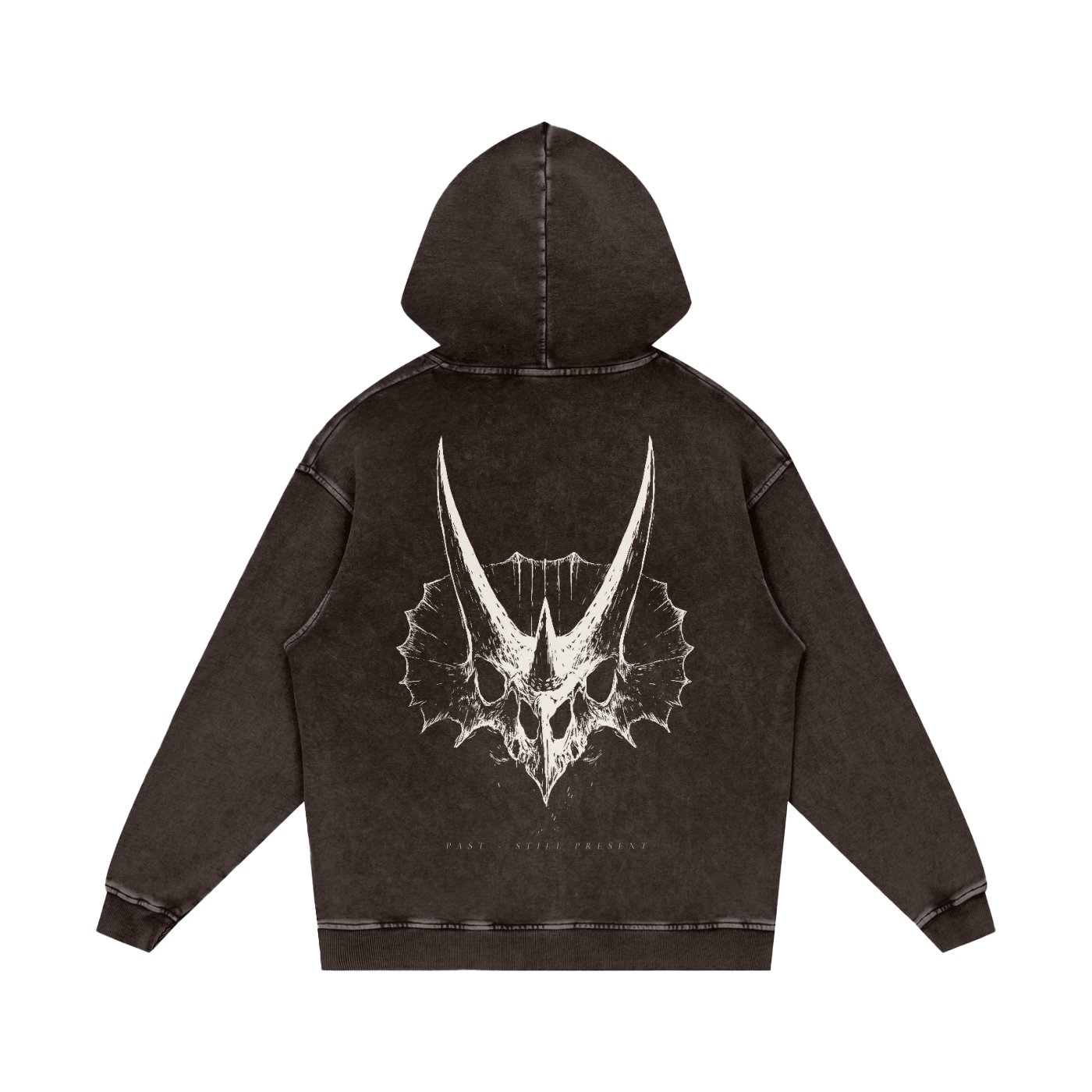 Crest of Horns – Oversized Washed Heavyweight Cotton Hoodie | PALEA